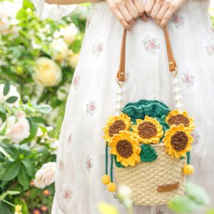 Crochet Flower Diy Basket