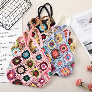 Handmade Crochet Weave Vintage Hollow Bag