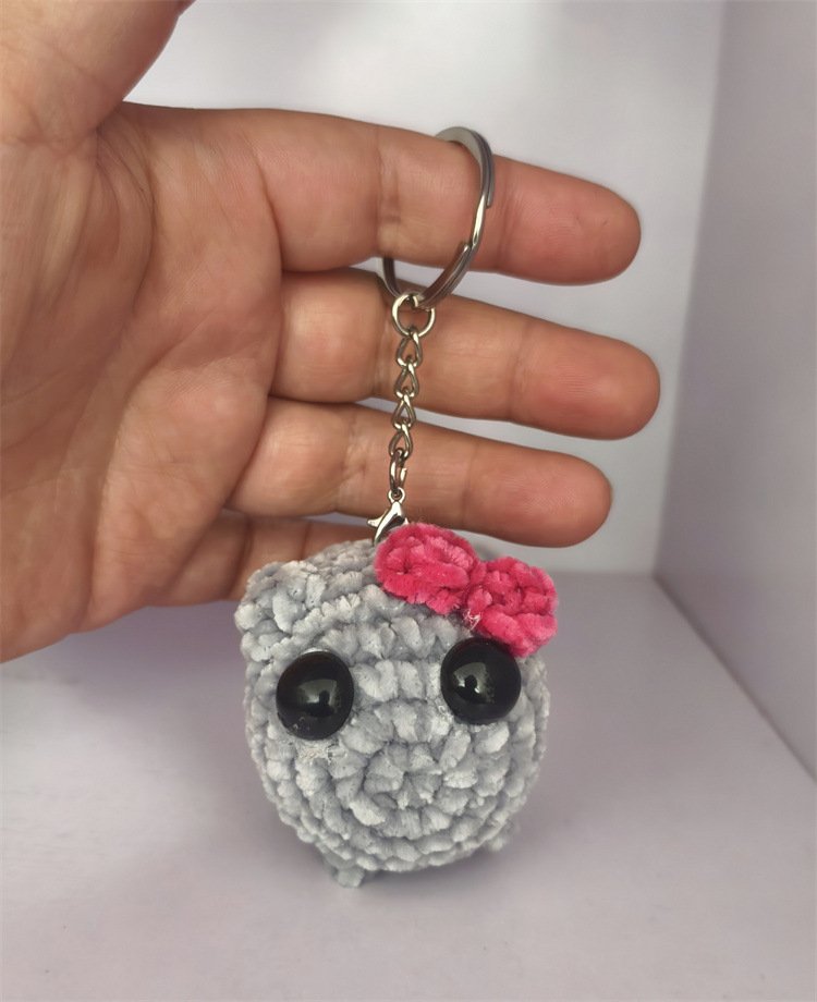 Cute And Minimalist Hamster Crochet Doll Keychain - Image 7